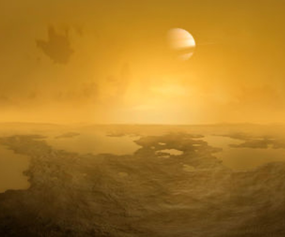 Artist's conception of Titan's surface